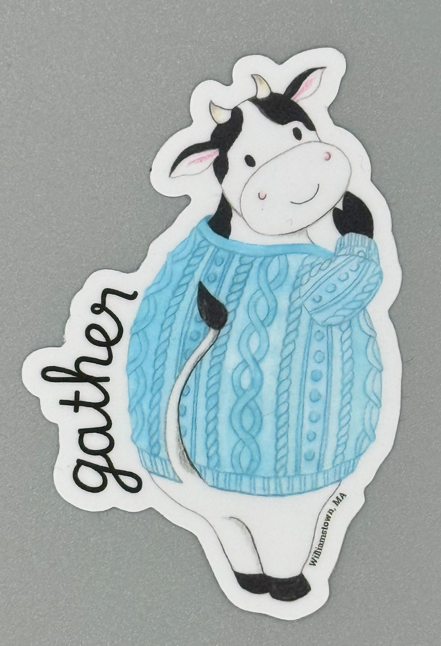 gather Besweatered Bovine Sticker