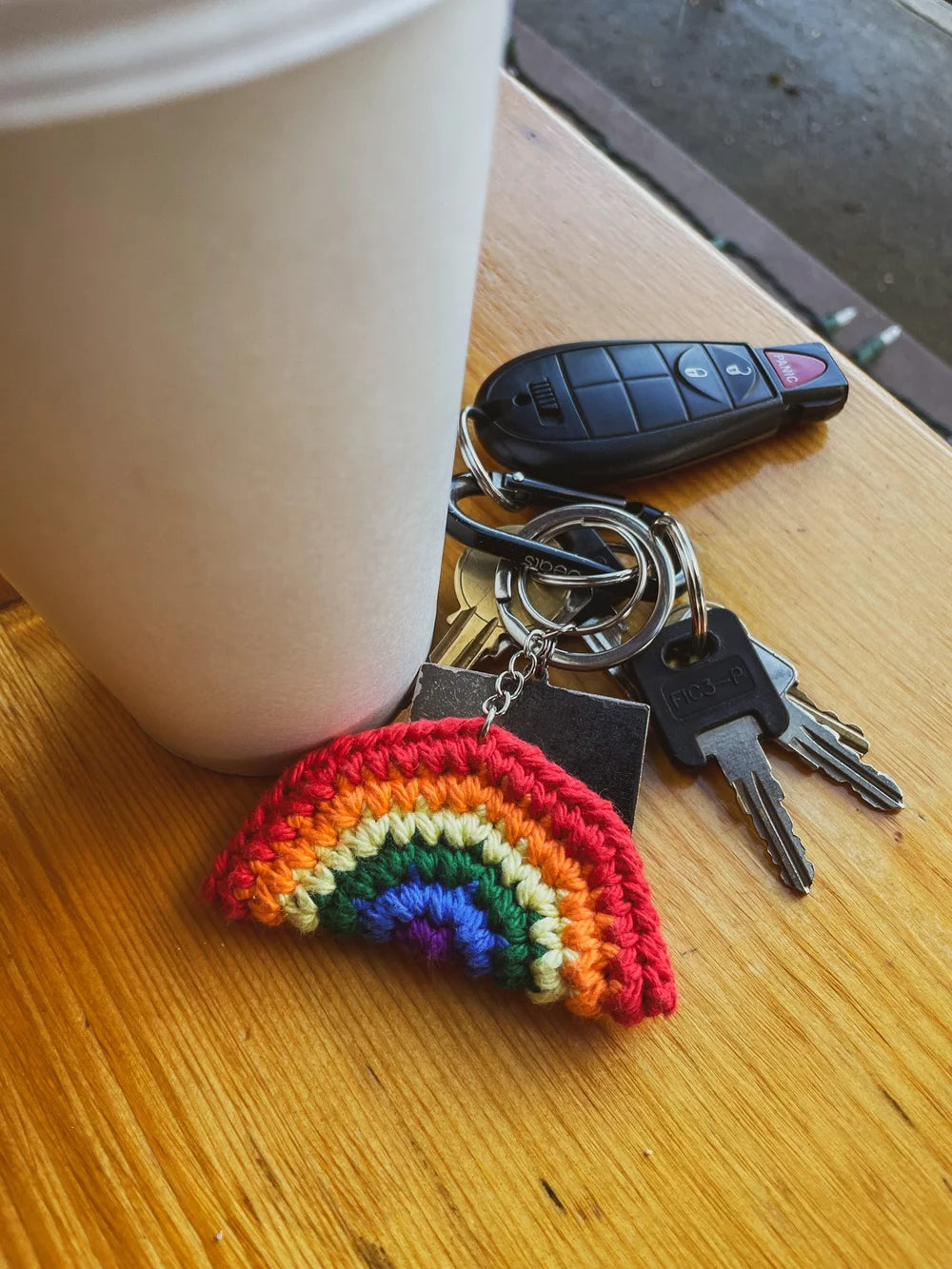Handmade Rainbow Keychain