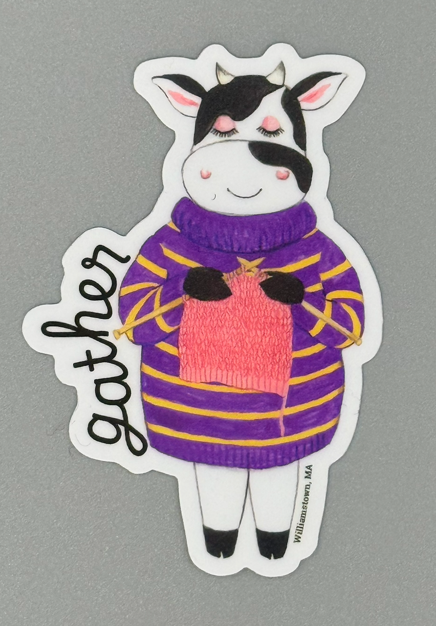 gather Besweatered Bovine Sticker