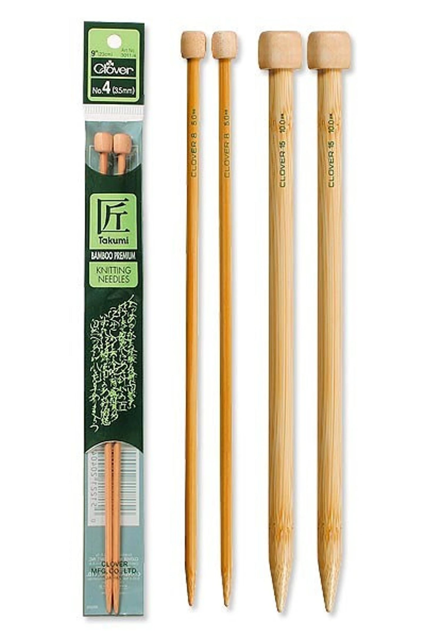 Clover Bamboo Straight Needles