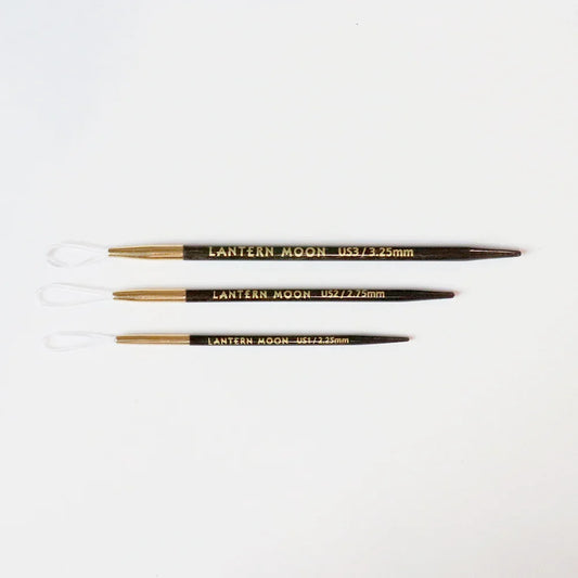 Lantern Moon - Ebony Wood Finishing Needles (Set of 3)